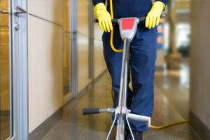 Floor Cleaning Company cleaning hallway of building in Fort Lauderdale, FL